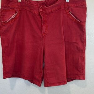 Lane Bryant women’s plus size 24 Pink Cotton blend Shorts denim summer Jean